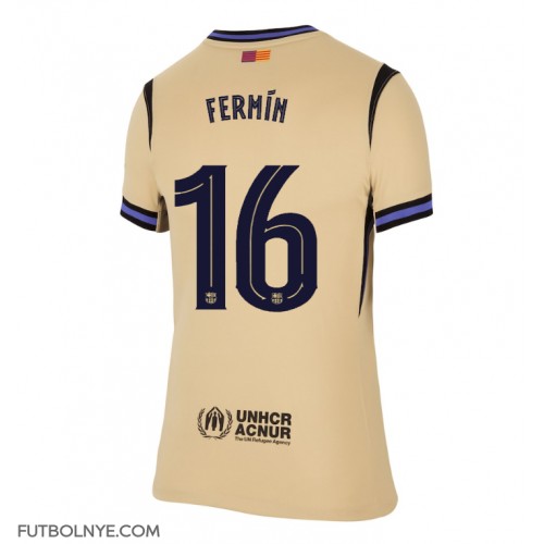 Camiseta Barcelona Fermin Lopez #16 Visitante Equipación para mujer 2025-26 manga corta